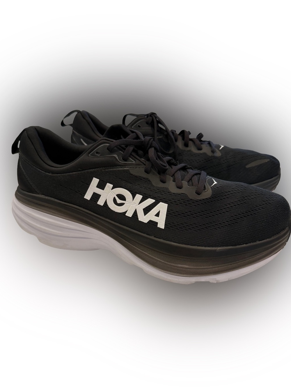 Hoka One One Bondi 8 Men’s Running Shoes / Sneakers Black Size 12D NEW!